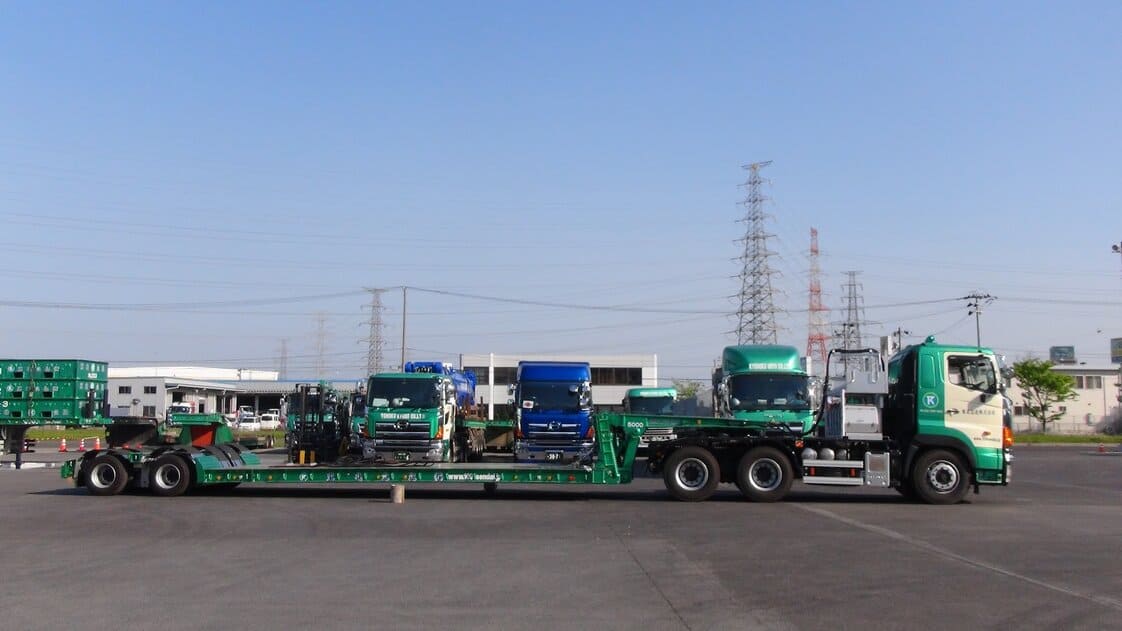 1/50 3軸舵切り低床トレーラー　重機　建機 いつかの写真 #zx350 #日立建機 #hitachiconstructionmachinery